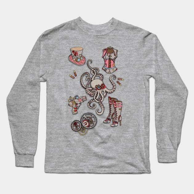 Steampunk Long Sleeve T-Shirt by micklyn